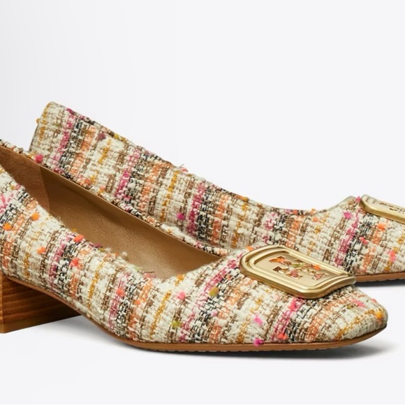 Tory Burch Colorful Tweed Georgia Pump - Picture 3 of 9
